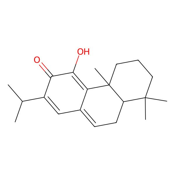 2D Structure of (4bS,8aR)-4-hydroxy-4b,8,8-trimethyl-2-propan-2-yl-6,7,8a,9-tetrahydro-5H-phenanthren-3-one