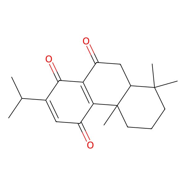2D Structure of (4bS,8aR)-4b,8,8-trimethyl-2-propan-2-yl-6,7,8a,9-tetrahydro-5H-phenanthrene-1,4,10-trione