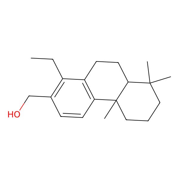 2D Structure of [(4bS,8aS)-1-ethyl-4b,8,8-trimethyl-5,6,7,8a,9,10-hexahydrophenanthren-2-yl]methanol