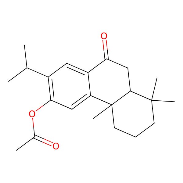 2D Structure of [(4bS,8aS)-4b,8,8-trimethyl-10-oxo-2-propan-2-yl-6,7,8a,9-tetrahydro-5H-phenanthren-3-yl] acetate