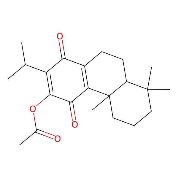 2D Structure of [(4bS,8aS)-4b,8,8-trimethyl-1,4-dioxo-2-propan-2-yl-5,6,7,8a,9,10-hexahydrophenanthren-3-yl] acetate