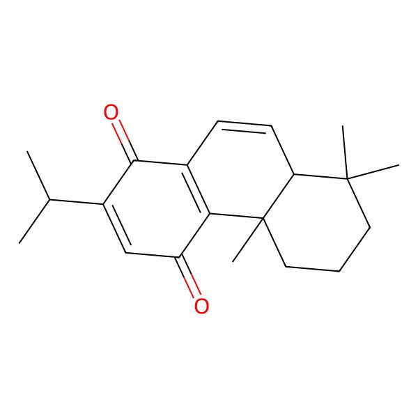2D Structure of (4bS,8aS)-4b,8,8-trimethyl-2-propan-2-yl-5,6,7,8a-tetrahydrophenanthrene-1,4-dione