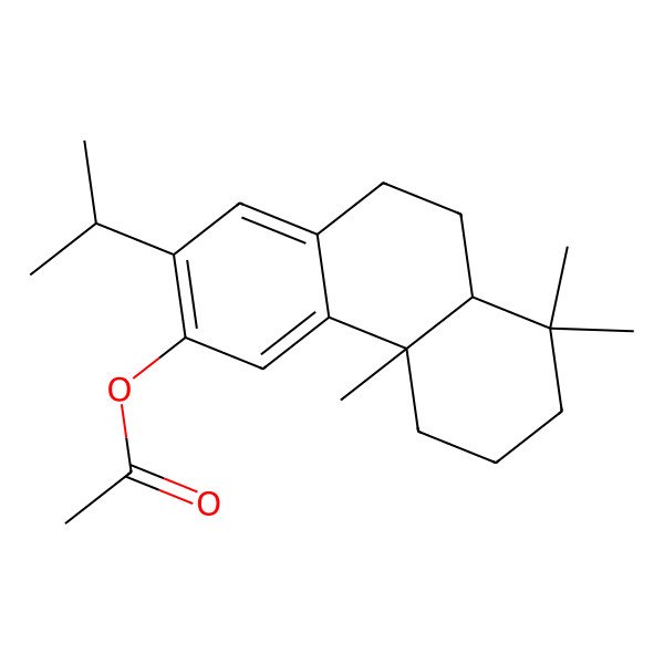 2D Structure of [(4bS,8aS)-4b,8,8-trimethyl-2-propan-2-yl-5,6,7,8a,9,10-hexahydrophenanthren-3-yl] acetate