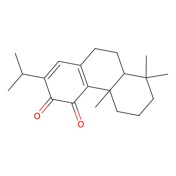 2D Structure of (4bS,8aS)-4b,8,8-trimethyl-2-propan-2-yl-5,6,7,8a,9,10-hexahydrophenanthrene-3,4-dione