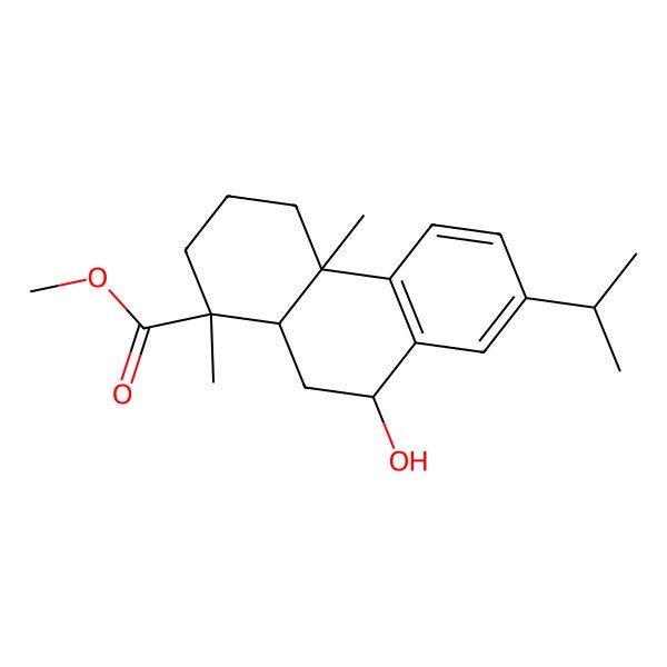 2D Structure of methyl (1R,4aR,9R,10aS)-9-hydroxy-1,4a-dimethyl-7-propan-2-yl-2,3,4,9,10,10a-hexahydrophenanthrene-1-carboxylate