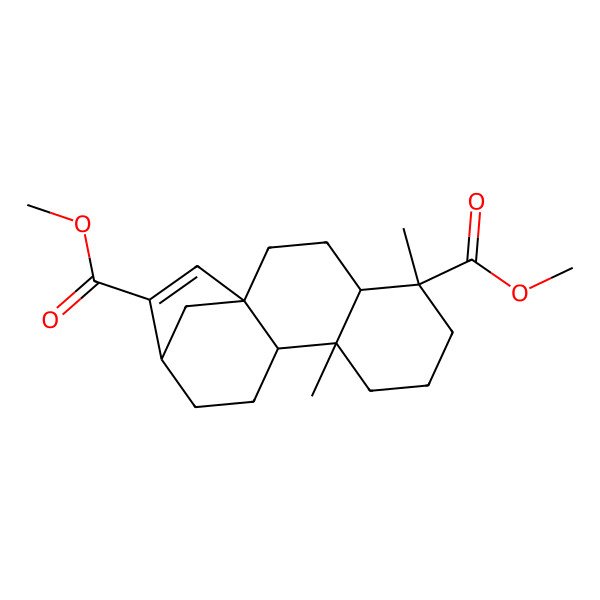 2D Structure of dimethyl (1S,4S,5R,9S,10S,13R)-5,9-dimethyltetracyclo[11.2.1.01,10.04,9]hexadec-14-ene-5,14-dicarboxylate