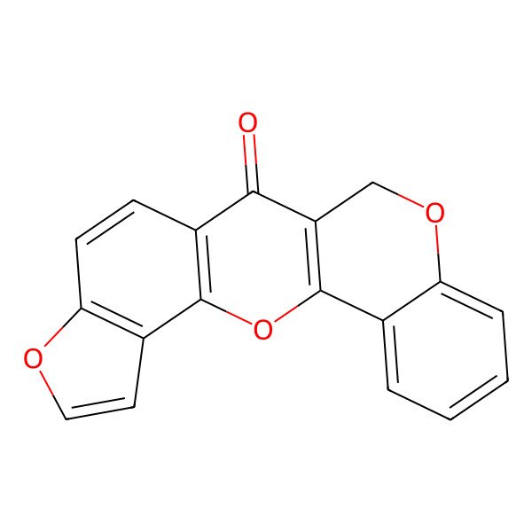 2D Structure of 2,7,15-Trioxapentacyclo[11.8.0.03,11.04,8.016,21]henicosa-1(13),3(11),4(8),5,9,16,18,20-octaen-12-one