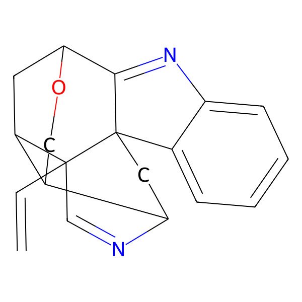 2D Structure of (10R,16R,17S)-15-ethenyl-19-oxa-3,13-diazahexacyclo[14.3.1.02,10.04,9.010,15.012,17]icosa-2,4,6,8,13-pentaene