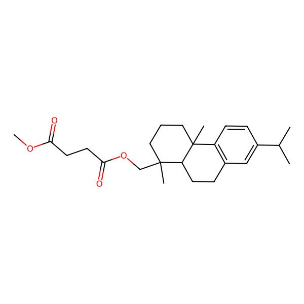 2D Structure of 4-O-[(1,4a-dimethyl-7-propan-2-yl-2,3,4,9,10,10a-hexahydrophenanthren-1-yl)methyl] 1-O-methyl butanedioate