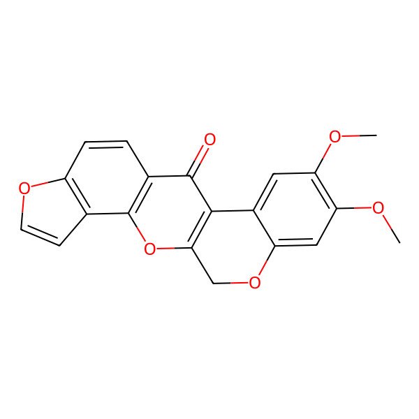 2D Structure of 16,17-Dimethoxy-2,7,20-trioxapentacyclo[11.8.0.03,11.04,8.014,19]henicosa-1(13),3(11),4(8),5,9,14,16,18-octaen-12-one