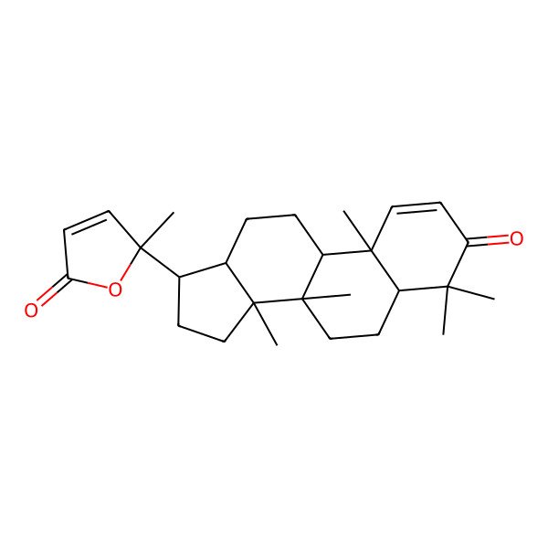 2D Structure of (5S)-5-methyl-5-[(5R,8R,9S,10R,13R,14R,17S)-4,4,8,10,14-pentamethyl-3-oxo-5,6,7,9,11,12,13,15,16,17-decahydrocyclopenta[a]phenanthren-17-yl]furan-2-one