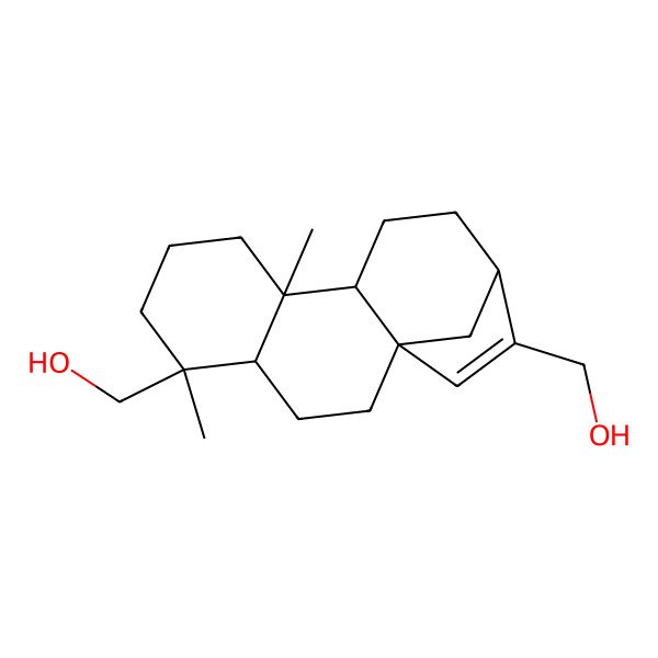 2D Structure of [(1S,4S,5R,9S,10S,13R)-5-(hydroxymethyl)-5,9-dimethyl-14-tetracyclo[11.2.1.01,10.04,9]hexadec-14-enyl]methanol
