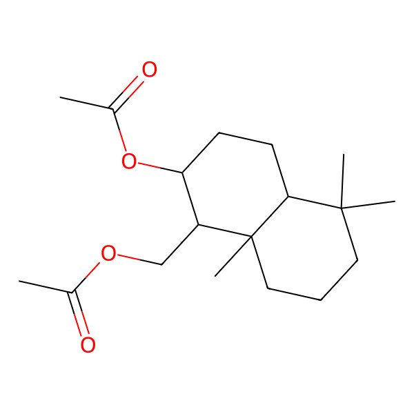 2D Structure of [(1S,2S,4aS,8aS)-2-acetyloxy-5,5,8a-trimethyl-1,2,3,4,4a,6,7,8-octahydronaphthalen-1-yl]methyl acetate