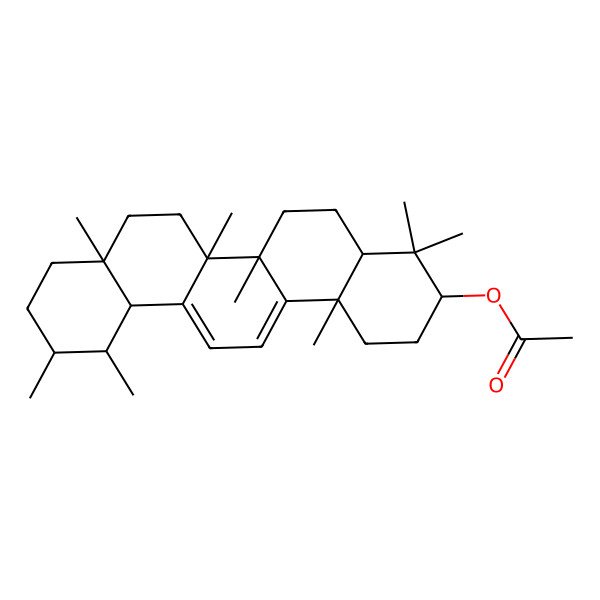 2D Structure of [(3S,4aR,6aS,6bR,8aR,11R,12S,12aR,14bS)-4,4,6a,6b,8a,11,12,14b-octamethyl-2,3,4a,5,6,7,8,9,10,11,12,12a-dodecahydro-1H-picen-3-yl] acetate