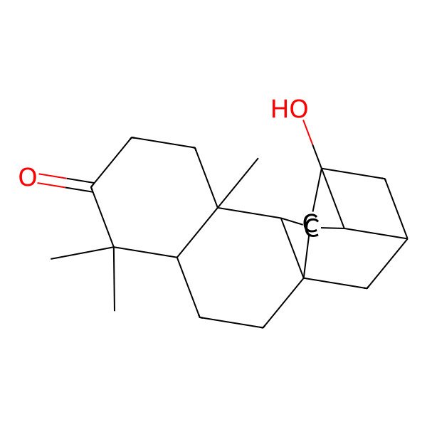 2D Structure of (1R,4S,9R,10S,12S,13R,15S)-13-hydroxy-5,5,9-trimethylpentacyclo[11.3.1.01,10.04,9.012,15]heptadecan-6-one