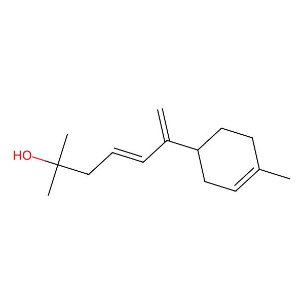 2D Structure of (4E)-2-Methyl-6-[(1R)-4-methyl-3-cyclohexen-1-yl]-4,6-heptadien-2-ol