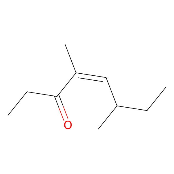 2D Structure of (4E)-4,6-dimethyl-4-octen-3-one
