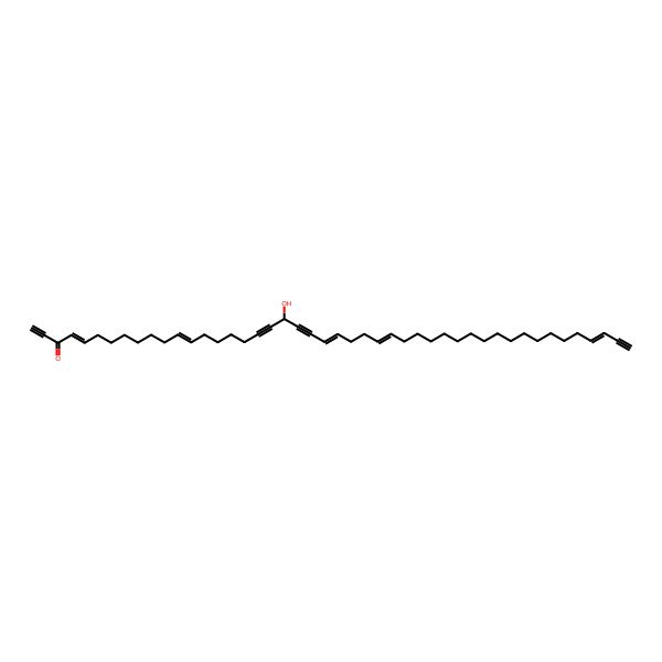 2D Structure of (4E,12E,23E,27E,43E)-20-hydroxyhexatetraconta-4,12,23,27,43-pentaen-1,18,21,45-tetrayn-3-one