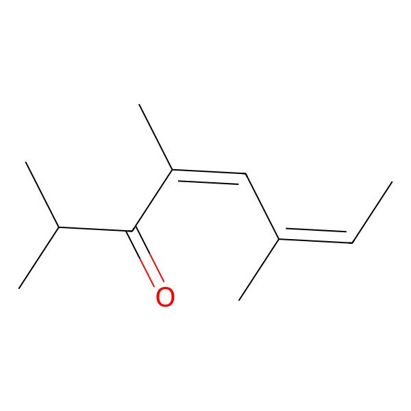 2D Structure of (4E,6E)-2,4,6-trimethylocta-4,6-dien-3-one