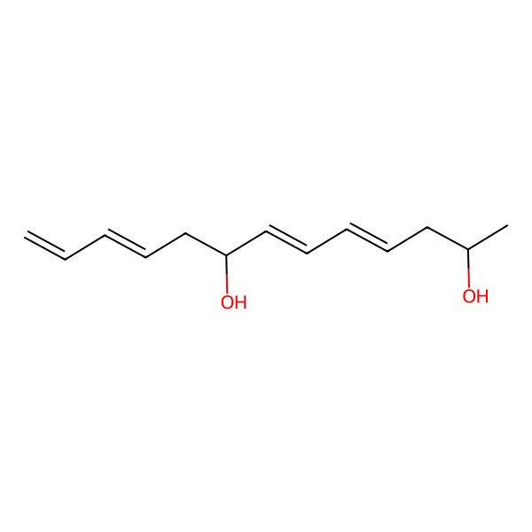 2D Structure of 4,6,10,12-Tridecatetraene-2,8-diol