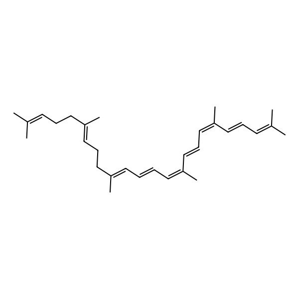 2D Structure of (4E,6E,8E,10E,12E,14E,18E)-2,6,10,15,19,23-hexamethyltetracosa-2,4,6,8,10,12,14,18,22-nonaene