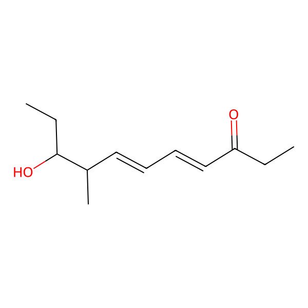 2D Structure of (4E,6E,8S,9S)-9-hydroxy-8-methylundeca-4,6-dien-3-one