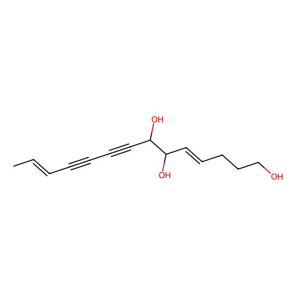 2D Structure of (4E,6S,7R,12E)-tetradeca-4,12-dien-8,10-diyne-1,6,7-triol