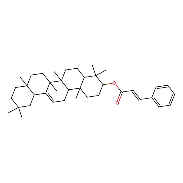 2D Structure of [(3S,4aR,6aR,6bS,8aR,12aS,14aR,14bS)-4,4,6a,6b,8a,11,11,14b-octamethyl-1,2,3,4a,5,6,7,8,9,10,12,12a,14,14a-tetradecahydropicen-3-yl] (E)-3-phenylprop-2-enoate