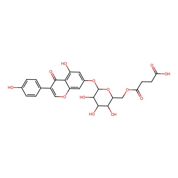 2D Structure of 4-oxo-4-[[(2R,3S,4S,5R,6S)-3,4,5-trihydroxy-6-[5-hydroxy-3-(4-hydroxyphenyl)-4-oxochromen-7-yl]oxyoxan-2-yl]methoxy]butanoic acid