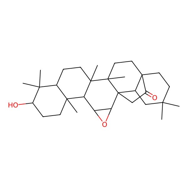 2D Structure of 9-Hydroxy-6,10,10,14,15,21,21-heptamethyl-3-oxaheptacyclo[16.5.2.01,15.02,4.05,14.06,11.018,23]pentacosan-25-one