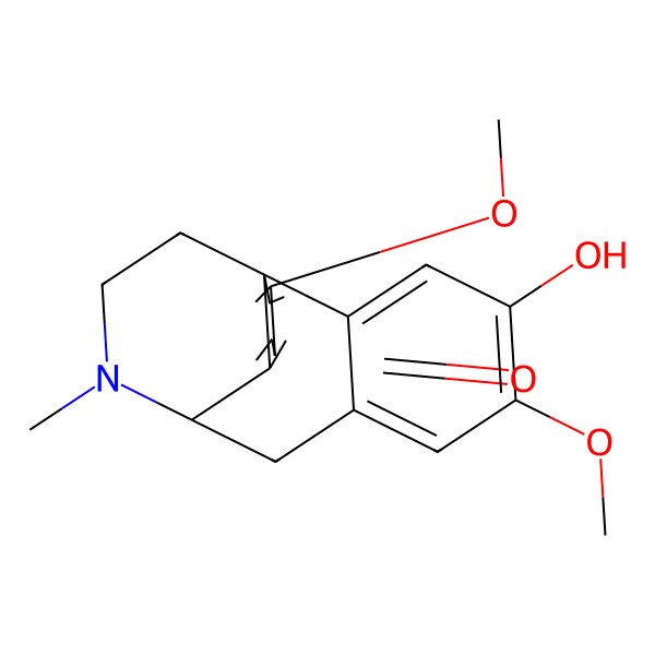 2D Structure of (1S,9S)-4-hydroxy-5,13-dimethoxy-17-methyl-17-azatetracyclo[7.5.3.01,10.02,7]heptadeca-2,4,6,10,13-pentaen-12-one