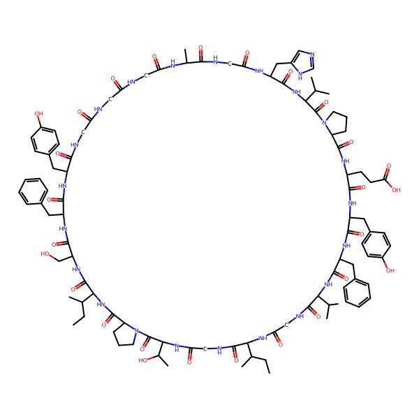 2D Structure of cyclo[DL-Ala-Gly-DL-His-DL-Val-DL-Pro-DL-Glu-DL-Tyr-DL-Phe-DL-Val-Gly-DL-xiIle-Gly-DL-xiThr-DL-Pro-DL-xiIle-DL-Ser-DL-Phe-DL-Tyr-Gly-Gly-Gly]