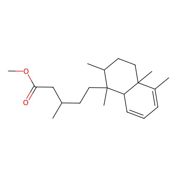 2D Structure of methyl (3R)-5-[(1S,2R,4aR,8aR)-1,2,4a,5-tetramethyl-2,3,4,8a-tetrahydronaphthalen-1-yl]-3-methylpentanoate