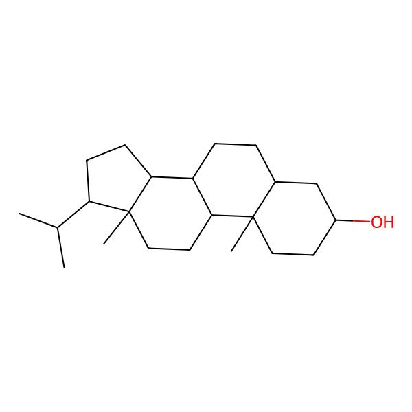 2D Structure of (3S,5S,8R,9S,10S,13R,14S,17R)-10,13-dimethyl-17-propan-2-yl-2,3,4,5,6,7,8,9,11,12,14,15,16,17-tetradecahydro-1H-cyclopenta[a]phenanthren-3-ol