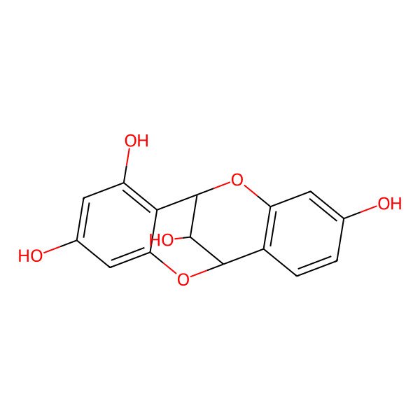 2D Structure of (1R,9R,17S)-8,16-dioxatetracyclo[7.7.1.02,7.010,15]heptadeca-2,4,6,10(15),11,13-hexaene-3,5,13,17-tetrol