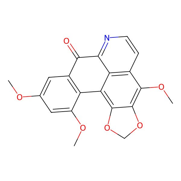 2D Structure of 7,16,18-Trimethoxy-3,5-dioxa-11-azapentacyclo[10.7.1.02,6.08,20.014,19]icosa-1,6,8(20),9,11,14(19),15,17-octaen-13-one