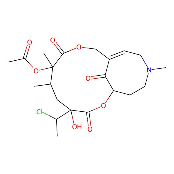 2D Structure of [(1R,4S,6R,7R,11Z)-4-[(1R)-1-chloroethyl]-4-hydroxy-6,7,14-trimethyl-3,8,17-trioxo-2,9-dioxa-14-azabicyclo[9.5.1]heptadec-11-en-7-yl] acetate