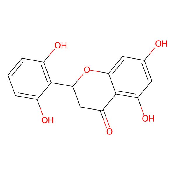 2D Structure of 4H-1-Benzopyran-4-one, 2-(2,6-dihydroxyphenyl)-2,3-dihydro-5,7-dihydroxy-, (2S)-
