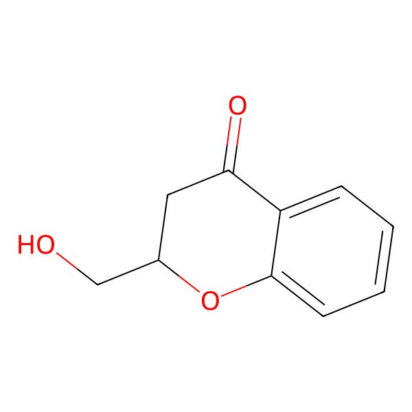 2D Structure of 4H-1-Benzopyran-4-one, 2,3-dihydro-2-(hydroxymethyl)-