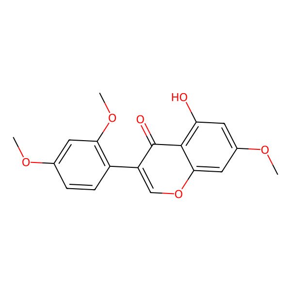 2D Structure of 4H-1-Benzopyran-4-one, 3-(2,4-dimethoxyphenyl)-5-hydroxy-7-methoxy-