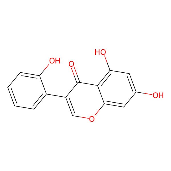 2D Structure of 4H-1-Benzopyran-4-one, 5,7-dihydroxy-3-(2-hydroxyphenyl)-
