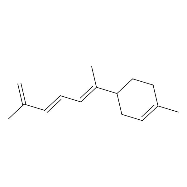 2D Structure of (4R)-1-methyl-4-(6-methylhepta-2,4,6-trien-2-yl)cyclohexene