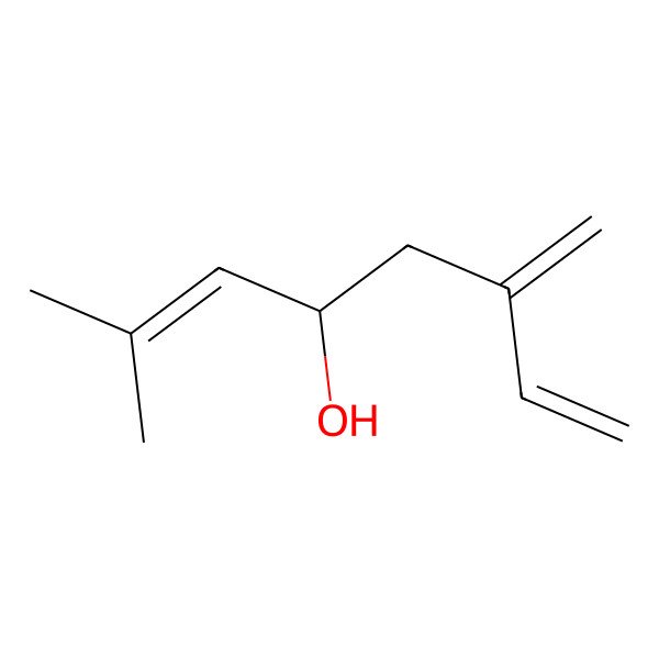 2D Structure of (4R)-2-methyl-6-methylideneocta-2,7-dien-4-ol