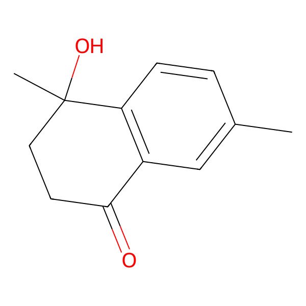 2D Structure of (4R)-3,4-Dihydro-4-hydroxy-4,7-dimethyl-1(2H)-naphthalenone 2D Structure of (4R)-3,4-Dihydro-4-hydroxy-4,7-dimethyl-1(2H)-naphthalenone