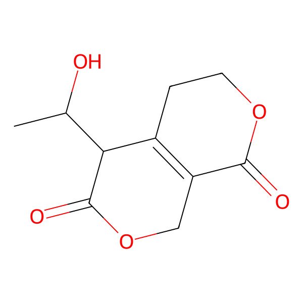 2D Structure of (4R)-4-[(1S)-1-hydroxyethyl]-1,4,5,6-tetrahydropyrano[3,4-c]pyran-3,8-dione