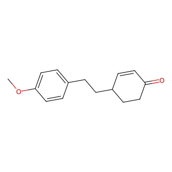 2D Structure of (4R)-4-[2-(4-methoxyphenyl)ethyl]cyclohex-2-en-1-one