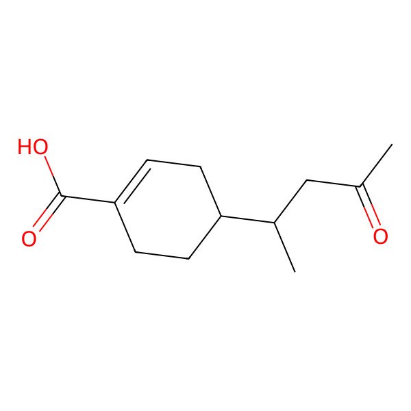 2D Structure of (4R)-4-[(2R)-4-oxopentan-2-yl]cyclohexene-1-carboxylic acid