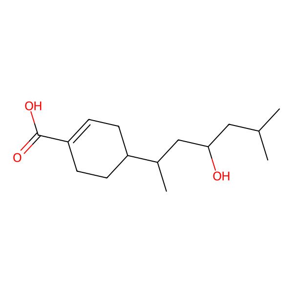 2D Structure of (4R)-4-[(2S,4R)-4-hydroxy-6-methylheptan-2-yl]cyclohexene-1-carboxylic acid