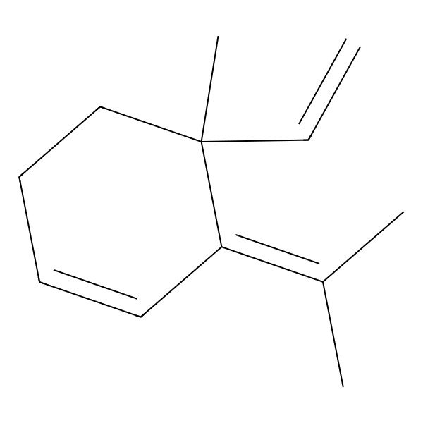2D Structure of (4R)-4-ethenyl-4-methyl-3-propan-2-ylidenecyclohexene