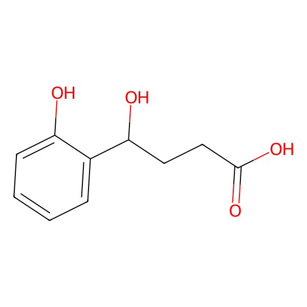 2D Structure of (4R)-4-hydroxy-4-(2-hydroxyphenyl)butanoic acid